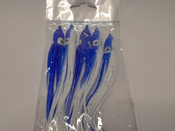 SEÑUELO PULPO X5 AZULBLANCO 10CM