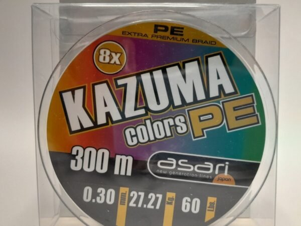 MULTIFILAMENTO 8X PE 0,30 MM 300 MTS 27,3 KG KAZUMA MULTICOLOR