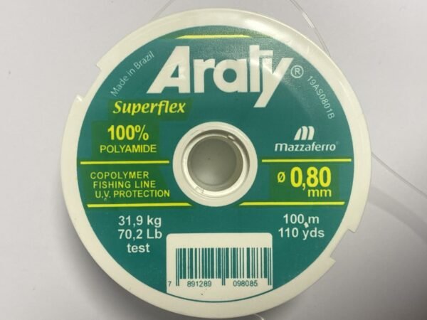 NAYLON MONOFILAMENTO 0,80 MM BLANCO 100M ARATY
