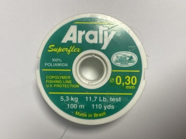 NAYLON MONOFILAMENTO 0,30 5,3 KG R VERDE 100 MM ARATY