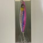 SEÑUELO CHISPA PLATA -AZUL -ROSADO CABEZA AMARILLA NEGRA 30 GR POKEE