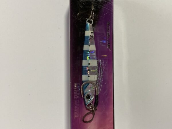 SEÑUELO JIG WAHOO 30 GRS GRIS AZUL RAYAS ALLBLUE