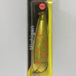 Cuchara Michigan Saitama 11 cm / 40 grs Dorada Punto Naranja