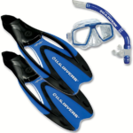 SET SNORKEL MASCARA ALETA SPORT REC SERIES AZUL XL 46-48 AQUA LUNG