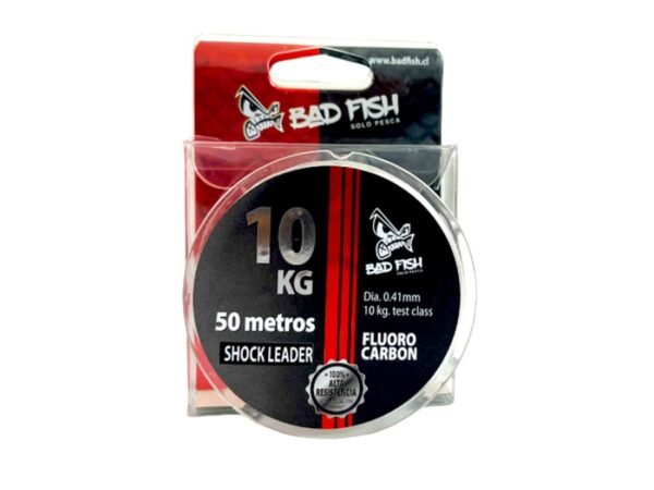 LEADER FLUOROCARBONO 50 MTS 0,41MM 10 KG BAD FISH
