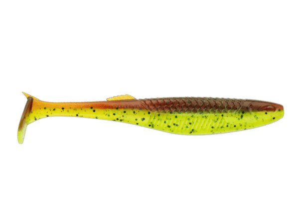 VINILO CRUSH CITY 3 7.5 CM MOTOR OIL CHARTREUSE 3 MOCH RAPALA 9 Pcs