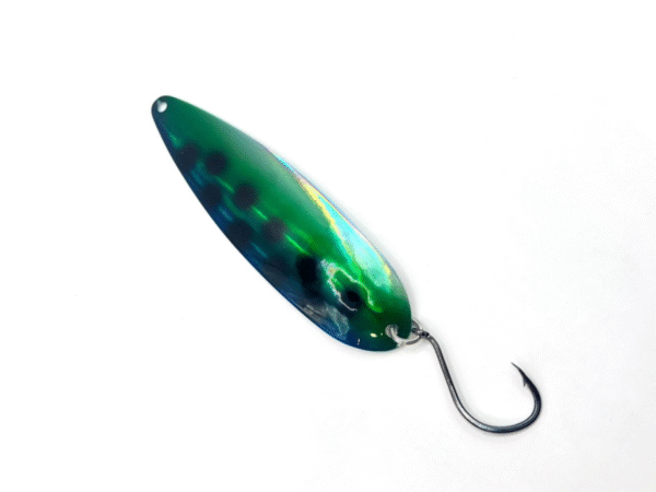 SEÑUELO 12 CM VERDE PUNTOS NEGROS RIVERKING