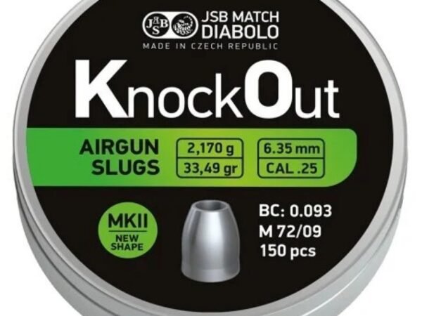POSTON 6,35 MM AIR GUN SLUGS 33,49 GR JSB BC 0.092 KNOCK OUT