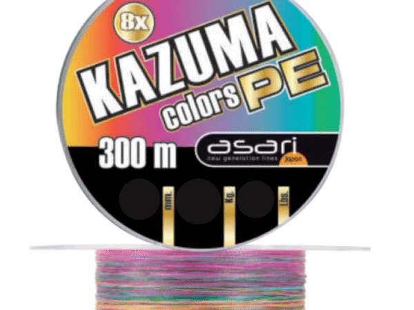 MULTIFILAMENTO 8X PE 0,40 MM 300 MTS 38,64 KG KAZUMA MULTICOLOR