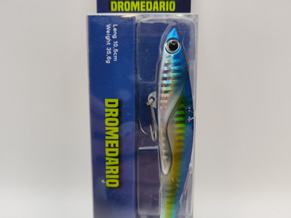 SEÑUELO RAGOT DROMEDARIO / CABALLITO / 10,5 CM / 35,6 G / HBY / AZUL PLATA DORADO