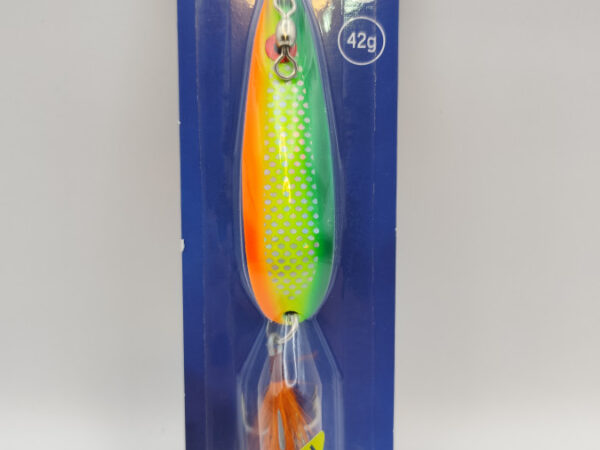 SEÑUELO RAGOT KING SPOON 42 G FTG / NARANJO AMARILLO VERDE