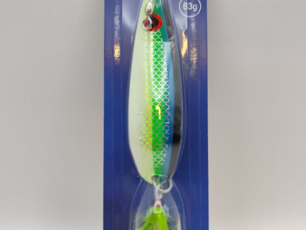SEÑUELO RAGOT KING SPOON 63 GR BGSG / BLANCO VERDE AZUL NEGRO
