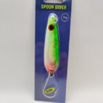 SEÑUELO RAGOT CUCHARA SPOON DIVER 11 G / HOGG / BLANCO ROJO VERDE