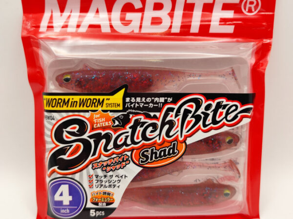 SEÑUELO VINILO MAGBITE SNATCHBITE SHAD / 4 " / 02 AKAHARA KISS