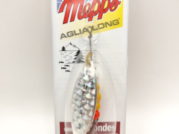 SEÑUELO MEPPS SPINNER AGLIA LONGUE RAINBO N°3 / ARGENT