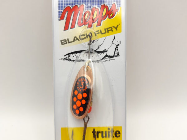 SEÑUELO MEPPS SPINNER BLACK FURY ORANGE N°3 / CUIVRE