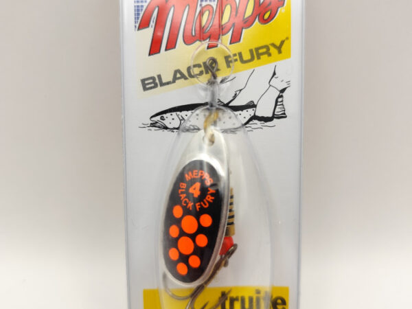 SEÑUELO MEPPS SPINNER BLACK FURY ORANGE N°4 / ARGENT