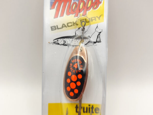 SEÑUELO MEPPS SPINNER BLACK FURY ORANGE N°4 / CUIVRE