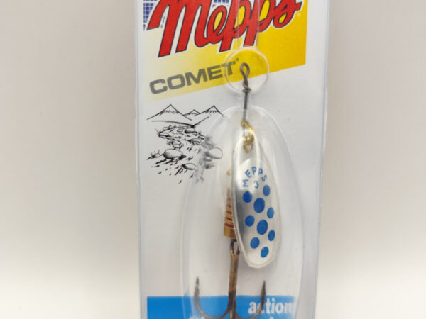 SEÑUELO MEPPS SPINNER COMET POINTS BLEUS N°3 / ARGENT