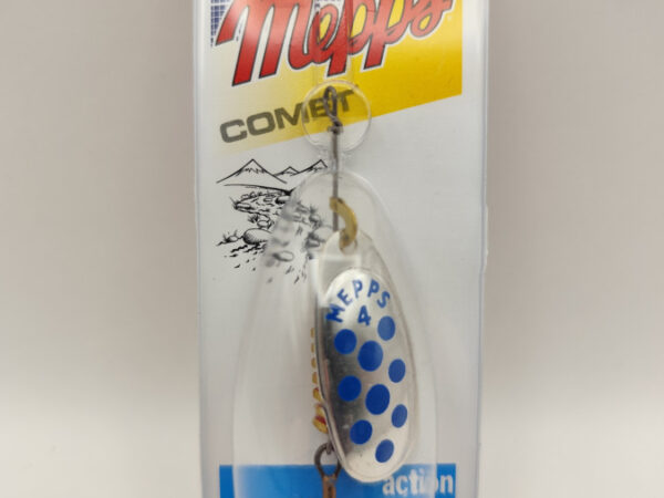 SEÑUELO MEPPS SPINNER COMET POINTS BLEUS N°4 / ARGENT