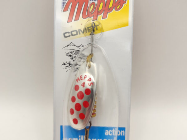 SEÑUELO MEPPS SPINNER COMET POINTS ROUGES N°4 / ARGENT