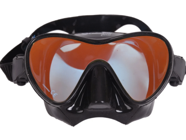 MASCARA DE BUCEO CORAL NEGRA CON POLARIZADO