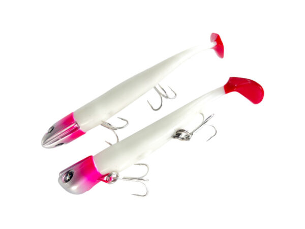 SAKANA SEÑUELO CANDY TAIL 40G WHITE RED