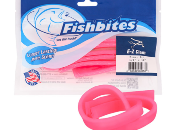 FISHBITES E-Z CLAM PINK 1/2" X 12"