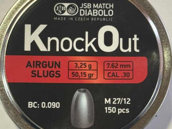 POSTON 7,62 MM AIR GUN SLUGS 50,15 GR JSB BC 0.090 KNOCK OUT CAL .30