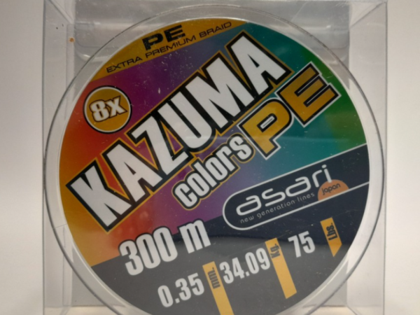 MULTIFILAMENTO 8X PE 0,50 MM 300 MTS 54,55 KG KAZUMA MULTICOLOR