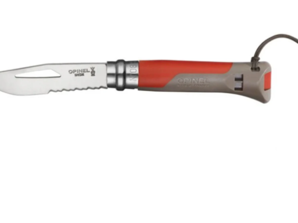 CUCHILLO OUTDOOR C SILBATO N°8 ROJO OPINEL