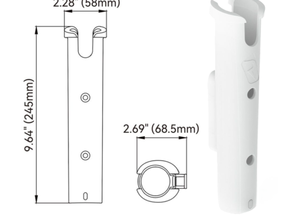 Seaflo Porta caña / Rod Holder Blanco