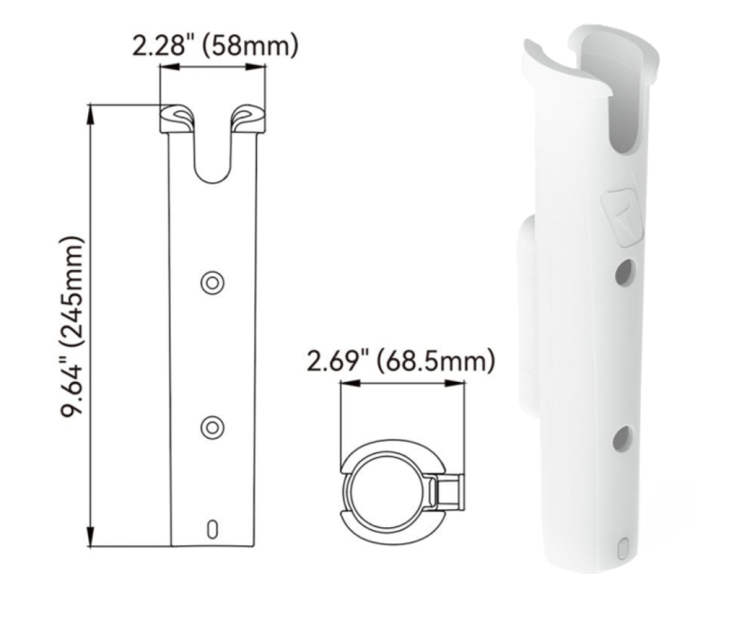 Seaflo20porta20caC3B1a20blanco.png Seaflo Porta caña / Rod Holder Blanco - Imagen 1