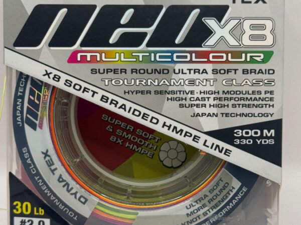 MULTIFILAMENTO / NEO X8 TRENZADO MULTICOLOR 30LB 2.0 0.235MM 300M / TRABUCCO