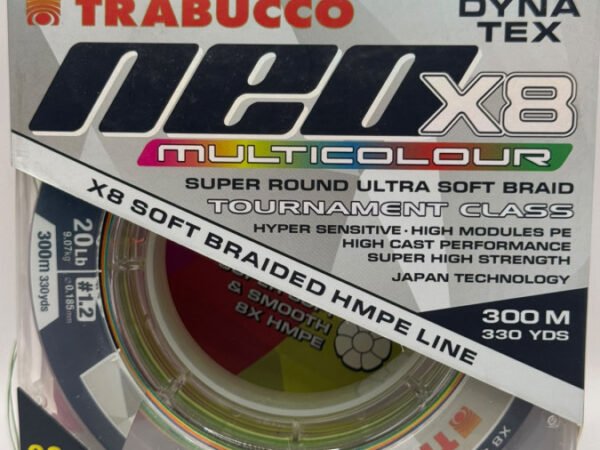 MULTIFILAMENTO / NEO X8 TRENZADO MULTICOLOR 20LB 1.2 0.185MM 300M /TRABUCCO