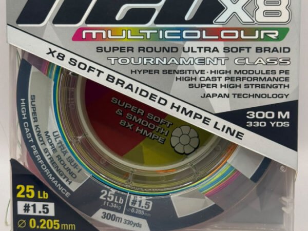 MULTIFILAMENTO / NEO X8 TRENZADO MULTICOLOR 25LB 1.5 0.205MM 300M / TRABUCCO