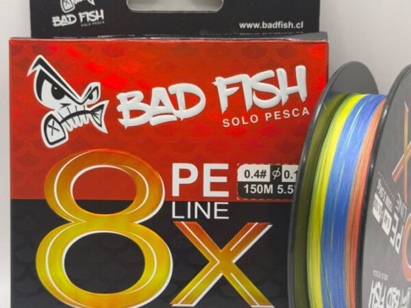 MULTIFILAMENTO X8 150MTS / #0.4 / 0.10 MM BAD FISH MULTICOLOR