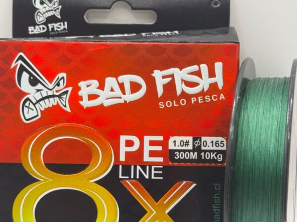 MULTIFILAMENTO X8 300MTS / #1.0 / 0.165 MM BAD FISH VERDE