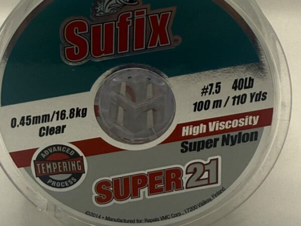 NAYLON MONOFILAMENTO 0,45 16,8 KG BLANCO 100M SUFIX