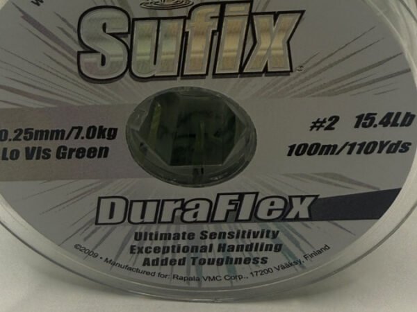 NYLON DURAFLEX 0.25MM 7KG 100M LOW-VIS GREEN/ SUFIX