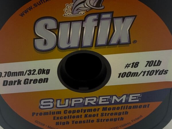 NAYLON MONOFILAMENTO SUPREME 0,70 32,0 KG VERDE 100M SUFIX