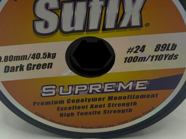 NAYLON MONOFILAMENTO SUPREME 0,80 MM 40.5 KG 100 MT SUFIX VERDE