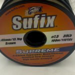 NAYLON MONOFILAMENTO SUPREME 0,45 13,7 KG CAFE 100 M SUFIX