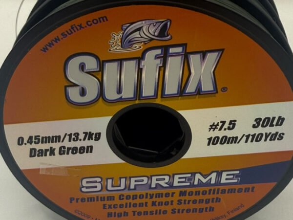NAYLON MONOFILAMENTO SUPREME 0,45 13,7 KG VERDE 100M SUFIX