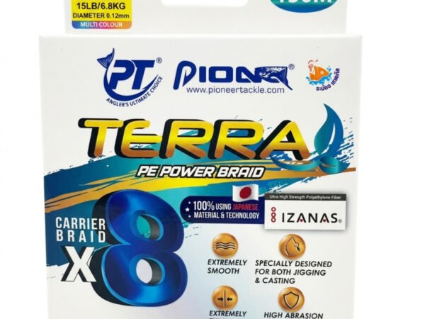 Pioneer Multifilamento Terra x8 / PE 0.6 / 150 mt / 15Lb - 6.8Kg / 0.12mm / Verde oscuro