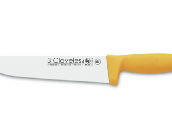 3 Claveles Cuchillo 22 cm Mango amarillo